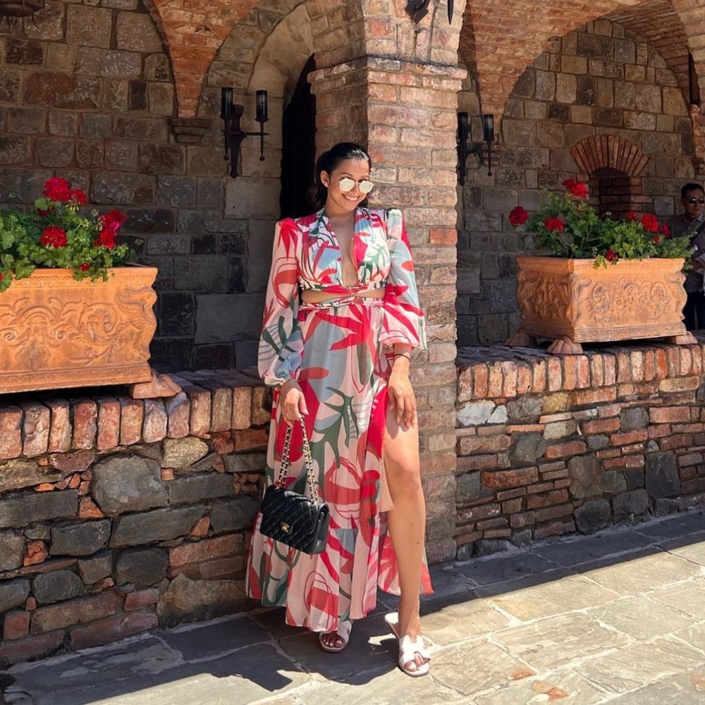PATBO RIO PLUNGE MAXI DRESS